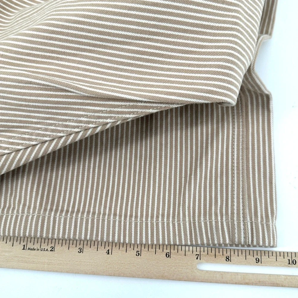 Levi's Overalls Men's XXL Tan Hickory Stripe Relaxed Fit Workwear Bibs Carpenter